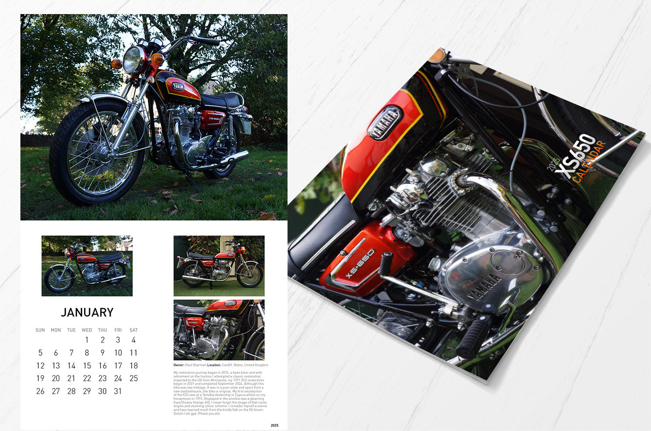 2025 XS650 Calendar