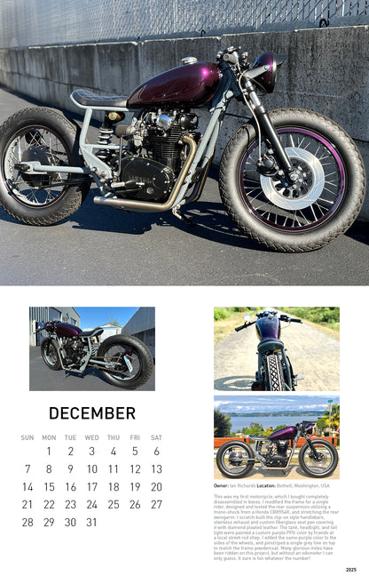 2025 XS650 Calendar