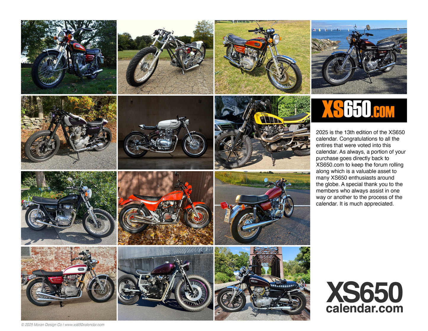 2025 XS650 Calendar